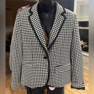 Merona Black and White Houndstooth Blazer